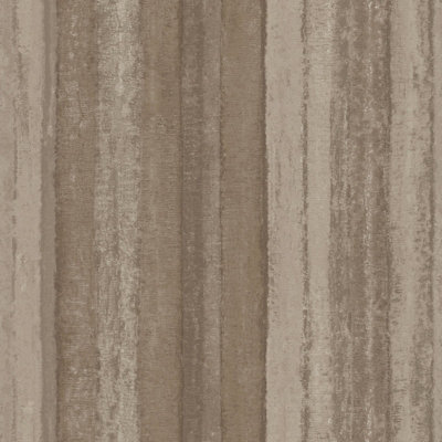 Galerie Utopia Bronze/brown Nomed Stripe Sheen Finish A4 Wallpaper Sample from B&Q