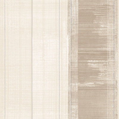 Galerie Atmosphere Taupe Sublime Stripe Smooth A4 Wallpaper Sample from B&Q