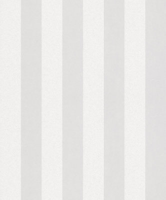 Galerie Industrial Effects White Glitter Stripe A4 Wallpaper Sample from B&Q