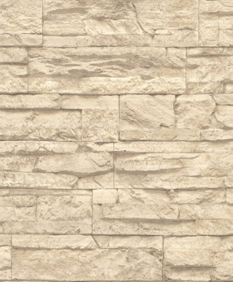 Galerie Beige Graceful Granite Motif A4 Wallpaper Sample from B&Q