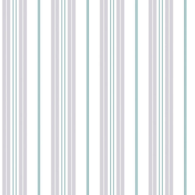Galerie Deauville 2 Green Grey White Two Colour Stripe Smooth A4 Wallpaper Sample from B&Q
