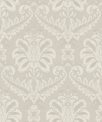 Galerie Ornamenta Beige Traditional Damask Wallpaper A4 Sample from B&Q