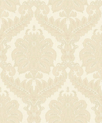 Galerie Ornamenta Cream Traditional Damask Wallpaper A4 Sample from B&Q