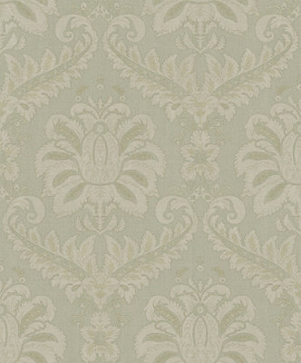 Galerie Ornamenta Green Traditional Damask Wallpaper A4 Sample from B&Q