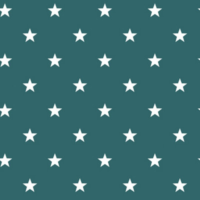 Galerie Deauville 2 Green White Deauville Star Smooth A4 Wallpaper Sample from B&Q