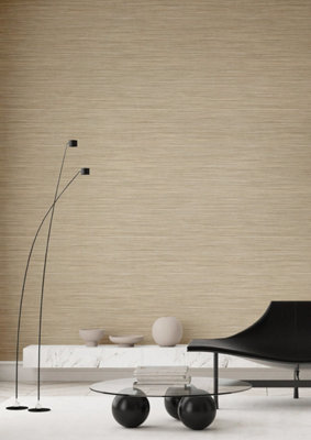 Galerie Ornamenta Brown Horizontal Texture Wallpaper A4 Sample from B&Q