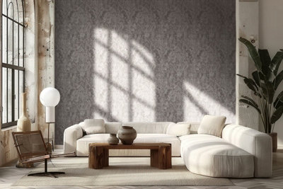 Galerie Cerra Brown Fleur Damask Wallpaper A4 Sample from B&Q