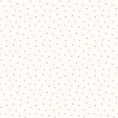 Galerie Miniatures 2 Blue White Small Leaf Toss Smooth A4 Wallpaper Sample from B&Q