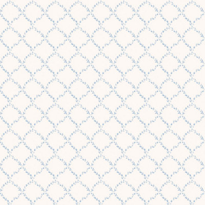 Galerie Miniatures 2 Blue White Small Rose Trail Smooth A4 Wallpaper Sample from B&Q