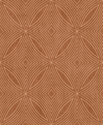 Galerie Special Fx Orange Gold Metallic Spiral Embossed A4 Wallpaper Sample from B&Q
