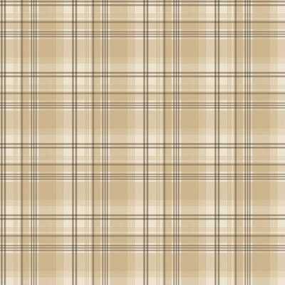 B&Q -  Kitchen Recipes Bronze Brown Plaid Smooth A4 Wallpaper Sample