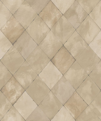 B&Q -  Kitchen Recipes Beige Harlequin Smooth A4 Wallpaper Sample