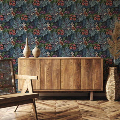 Galerie Llewelyn-Bowen Off The Wall Multi-Coloured Floral Lb25134 Wallpaper from B&Q