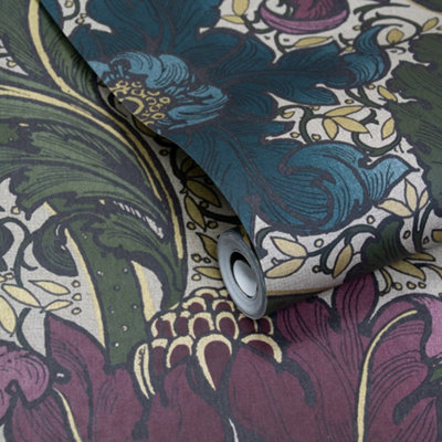 Galerie Llewelyn-Bowen Off The Wall Red Floral Lb25142 Wallpaper from B&Q