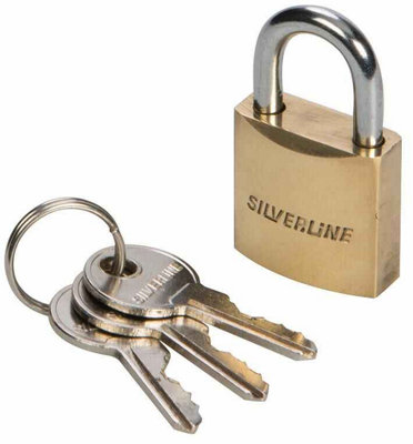 Silverline - 50Mm Brass Padlock Size 3
