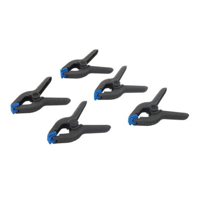 Silverline Spring Clamps 5Pk100mm Length / 40mm Jaw from B&Q