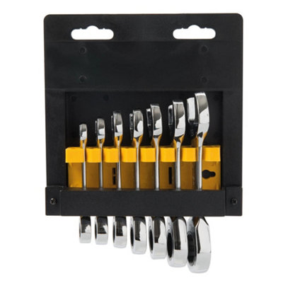 Silverline Stubby Ratchet Spanner Set 7Pce from B&Q