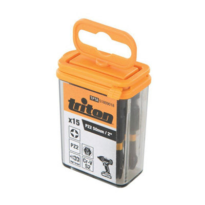 Triton Pozi Screwdriver Impact Bit 15Pk - Pz2 50Mm