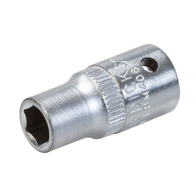 King DickSocket 1/4" Sd 6Pt Metric6mm from B&Q
