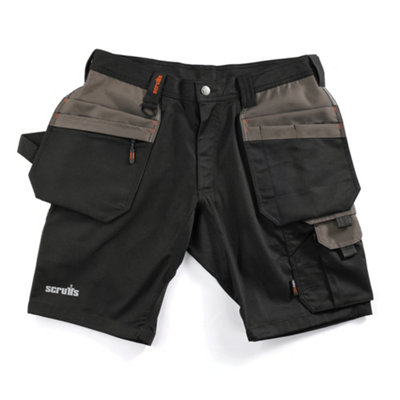 B&Q -  Worker Black & Grey Men's Shorts W30"