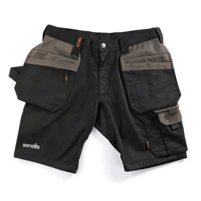 Scruffs Worker Plus Men's Shorts W36" Black