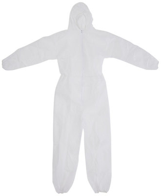Hpc Healthline Dc03M Non-Woven CoverallMediumWhite from B&Q