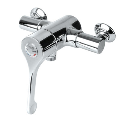 Twyford Sola Thermostatic Tap Exposed Valve Bottom Outlet Shower Chrome from B&Q