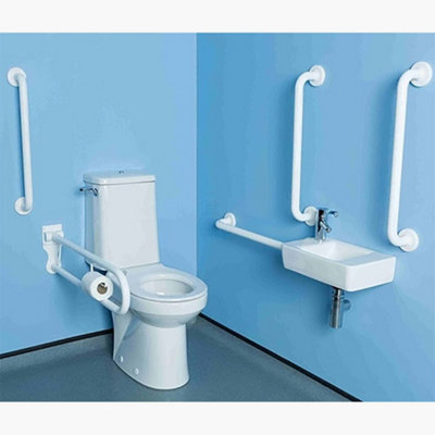 Twyford Super Pack Floor Standing Doc M Rimless Toilet Pan White (Pan Only) from B&Q
