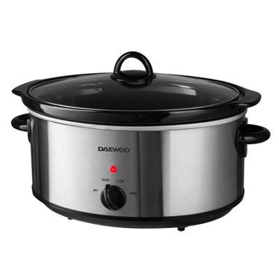 B&Q -  Stainless Steel 6.5L Electric Slow Cooker 320W