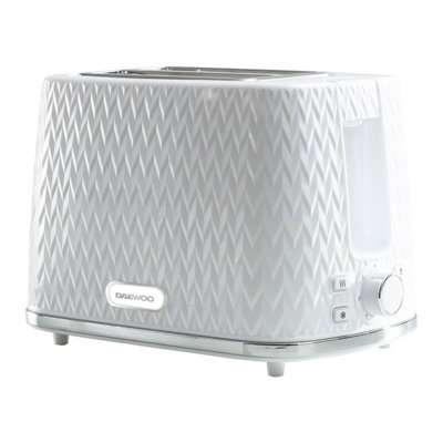 Daewoo Argyle 2 Slice Toaster With Defrost Reheat & Cancel Functions 800W White