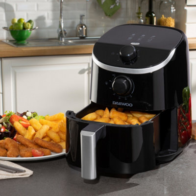 Daewoo Compact Air Fryer 2 Litre Mini 900W Dial Control Black from B&Q