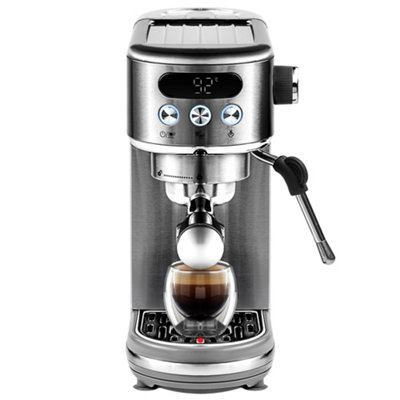 Daewoo Digital Display 20 Bar Espresso Coffee Maker Machine With Milk Frother Filter Steam Wand & Cup Warmer from B&Q