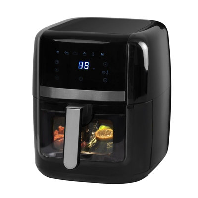 Daewoo Family Size 8L Digital Air Fryer With Viewing Window & Divider For 2X 4L Dual Cooking from B&Q