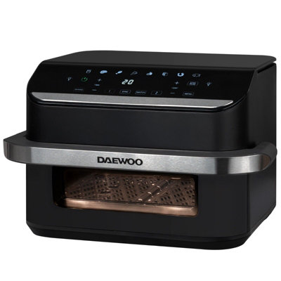 Daewoo Mega Drawer Digital 10L Air Fryer Oven Single Or Dual Basket 2400W Power With Timer & Overheat Protection from B&Q