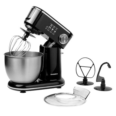 Daewoo 5L Stand Mixer 1000W 12 Speeds Stainless Steel Bowl Whisk Dough Hook & Beater from B&Q
