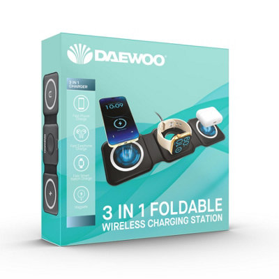 Daewoo 3 In 1 Foldable Wireless Charging Station