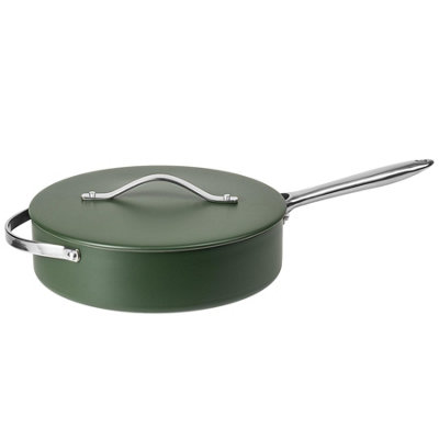 Prochef Unisex Dark Green 26Cm Ceramic Saute Pan With Lid - Image 2