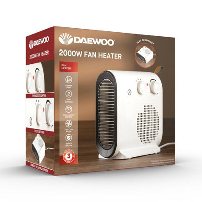 Daewoo 2000W Upright & Flat Fan Heater from B&Q