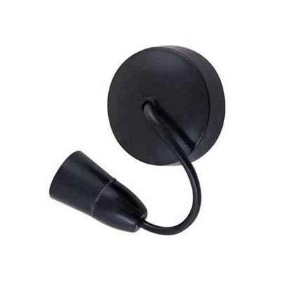 Black 6" Pendant Lamp Holder T2 Es from B&Q