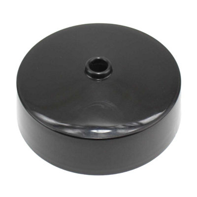  - Selectric Abmrosebk Black Ceiling Rose 3 Terminal And Earth Fitting