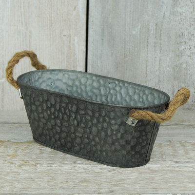Satchville Zinc Trough With Hammered Finish from B&Q