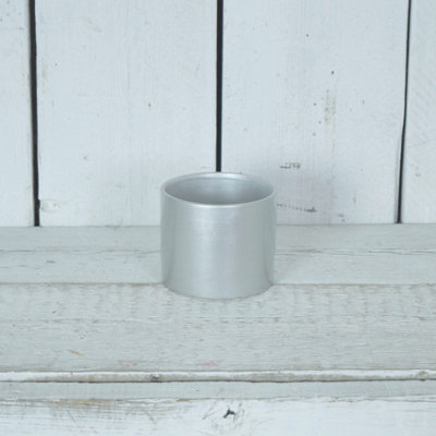 Satchville Metallic Silver Planter from B&Q