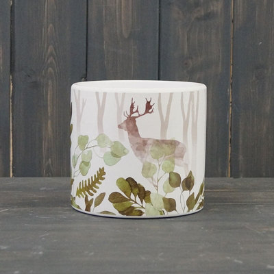 Satchville Ceramic Woodland Stag Pot from B&Q