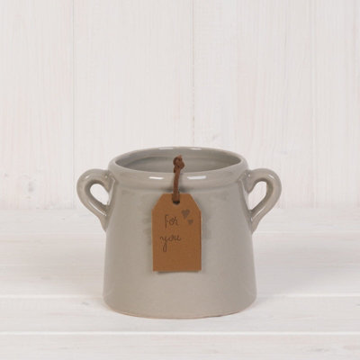 Satchville Grey Ceramic Vase/pot