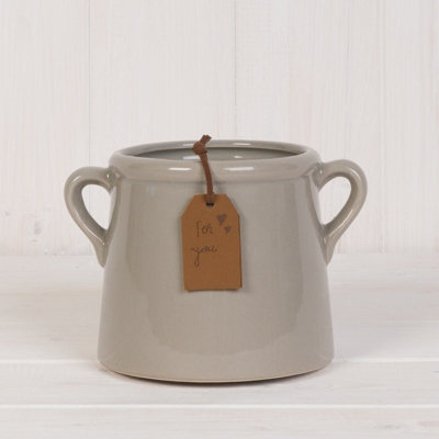 Satchville Grey Ceramic Vase/pot
