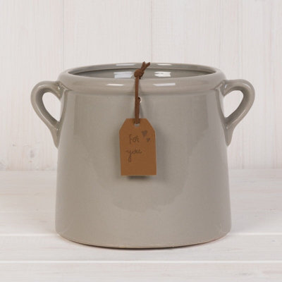 Satchville Grey Ceramic Vase/pot