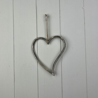 Satchville Silver Metal Hearts from B&Q