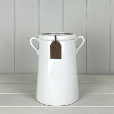 Satchville Large White Ceramic Vase