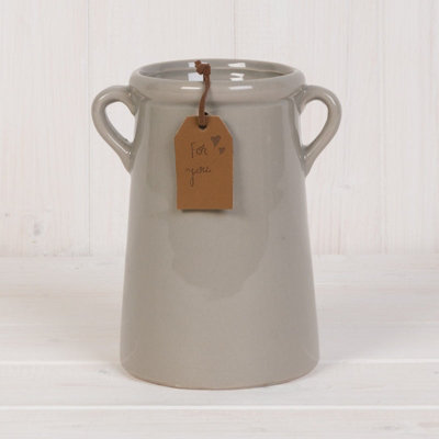 Satchville Large Grey Ceramic Vase