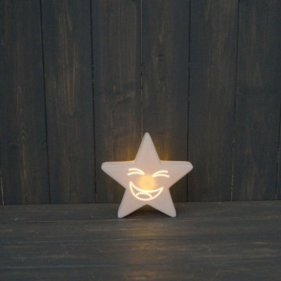 The Satchville Gift Company Glazed Ceramic Star Led from B&Q